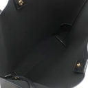 サンローラン SAINT LAURENT ノースサウス ショッピングバッグ 600306 ブラック カーフ ポリウレタン トートバッグ ゴールド金具 黒