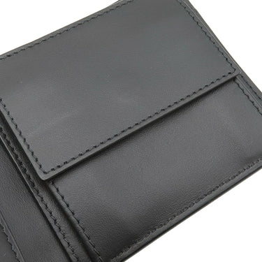 ボッテガヴェネタ BOTTEGA VENETA カセット コインパース付き 749455VBWD28803 ブラック カーフ 二つ折り財布 黒 緑 札入れ コンパクト