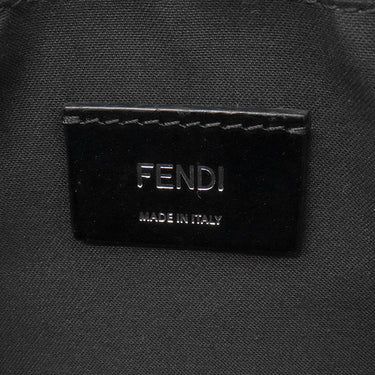 フェンディ FENDI ダイアゴナル フェンディ キャム 7M0286 ブラック×グレー×イエロー PVCコーティングキャンバス レザー ショルダーバッグ シルバー金具 黒 ズッカ柄