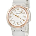 腕時計 エルメス HERMES エルメスカット GM 36mm SD1.520 自動巻き メンズ レディース K18PG×SS コンビ アラビア シルバー