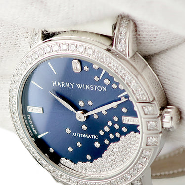腕時計 ハリーウィンストン Harry Winston ミッドナイト オートマティック 29mm MIDAHM29WW002 自動巻き レディース K18WG無垢 純正ダイヤ