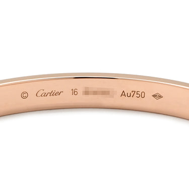 カルティエ Cartier LOVE ラブブレス 旧型 ピンクゴールド K18PG #16 ブレスレット 750 18K PG バングル
