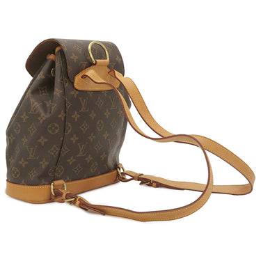 ルイヴィトン LOUIS VUITTON モンスリ MM M51136 モノグラム モノグラムキャンバス リュック・デイパック ゴールド金具 茶 バッグパック
