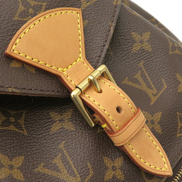 ルイヴィトン LOUIS VUITTON モンスリ MM M51136 モノグラム モノグラムキャンバス リュック・デイパック ゴールド金具 茶 バッグパック