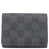 ルイヴィトン LOUIS VUITTON アンヴェロップ カルト ドゥ ヴィジット N63338 ダミエグラフィット ダミエグラフィットキャンバス カードケース シルバー金具 黒