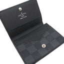 ルイヴィトン LOUIS VUITTON アンヴェロップ カルト ドゥ ヴィジット N63338 ダミエグラフィット ダミエグラフィットキャンバス カードケース シルバー金具 黒