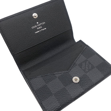ルイヴィトン LOUIS VUITTON アンヴェロップ カルト ドゥ ヴィジット N63338 ダミエグラフィット ダミエグラフィットキャンバス カードケース シルバー金具 黒