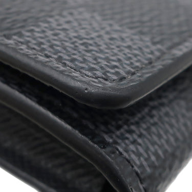 ルイヴィトン LOUIS VUITTON アンヴェロップ カルト ドゥ ヴィジット N63338 ダミエグラフィット ダミエグラフィットキャンバス カードケース シルバー金具 黒