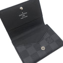 ルイヴィトン LOUIS VUITTON アンヴェロップ カルト ドゥ ヴィジット N63338 ダミエグラフィット ダミエグラフィットキャンバス カードケース シルバー金具 黒