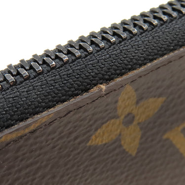 ルイヴィトン LOUIS VUITTON ポシェット クレ M44487 モノグラムソーラーレイ モノグラムキャンバス コインケース ブラック金具 茶 オレンジ チェーンフック付き 小銭入れ