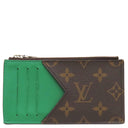 ルイヴィトン LOUIS VUITTON コインカード ホルダー Ｍ81627 グリーン モノグラムマカサー コインケース シルバー金具 黒 緑 フラグメントケース