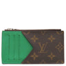 ルイヴィトン LOUIS VUITTON コインカード ホルダー Ｍ81627 グリーン モノグラムマカサー コインケース シルバー金具 黒 緑 フラグメントケース