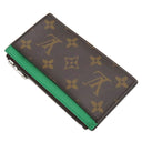 ルイヴィトン LOUIS VUITTON コインカード ホルダー Ｍ81627 グリーン モノグラムマカサー コインケース シルバー金具 黒 緑 フラグメントケース