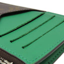 ルイヴィトン LOUIS VUITTON コインカード ホルダー Ｍ81627 グリーン モノグラムマカサー コインケース シルバー金具 黒 緑 フラグメントケース