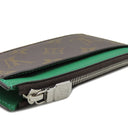 ルイヴィトン LOUIS VUITTON コインカード ホルダー Ｍ81627 グリーン モノグラムマカサー コインケース シルバー金具 黒 緑 フラグメントケース