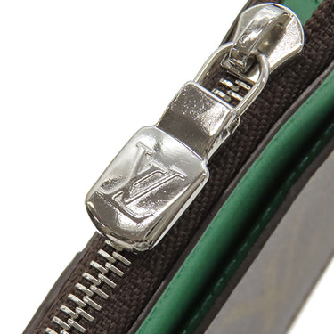 ルイヴィトン LOUIS VUITTON コインカード ホルダー Ｍ81627 グリーン モノグラムマカサー コインケース シルバー金具 黒 緑 フラグメントケース