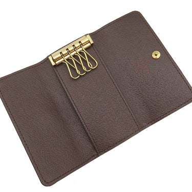 ルイヴィトン LOUIS VUITTON ミュルティクレ4 N62631 ダミエエベヌ ダミエキャンバス キーケース ゴールド金具 茶 ブラウン