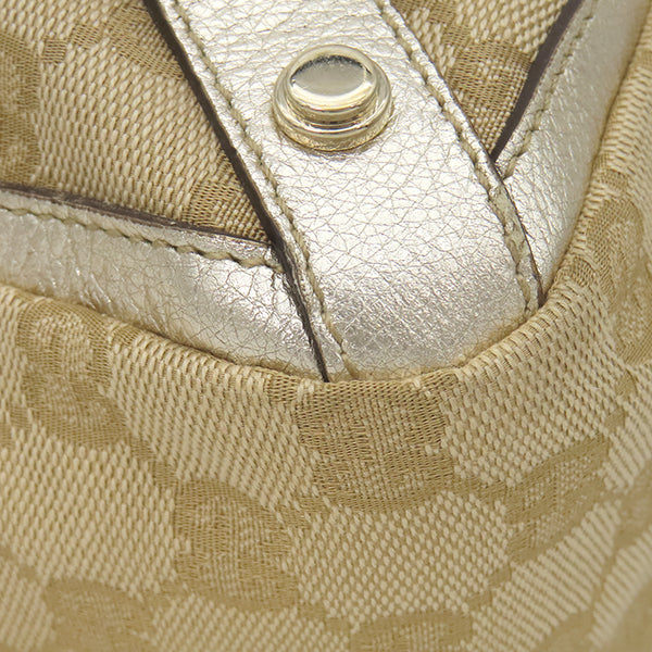 グッチ GUCCI アビー 141472 ベージュ×ゴールド GGキャンバス レザー