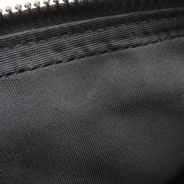 クリスチャン・ディオール Christian Dior オブリーク ケニー シャーフ ネイビー×ベージュ レザー ジャガード ショルダーバッグ シルバー金具 黒 オブリークジャガード