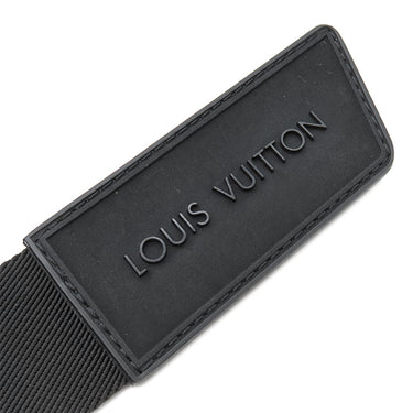ルイヴィトン LOUIS VUITTON サンチュール スケーター M0544 ブラック コットン ベルト マットブラック金具 黒 モノグラムフラワーモチーフ 35MM