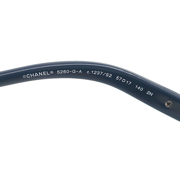 シャネル CHANEL サイドチェーン 57□17 5260-Q-A ブルー プラスチック