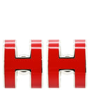 エルメス HERMES ポップアッシュ Hピアス レッド×シルバー GP ラッカー仕上げ ピアス ポップH H型 POP ラッカー 赤 ルージュ シルバー