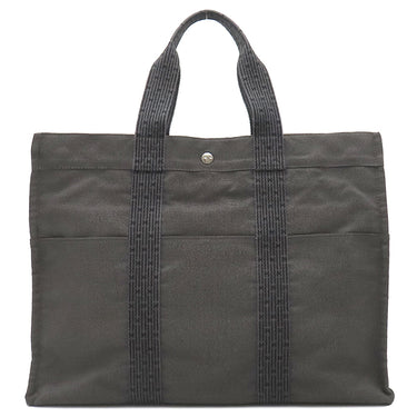 エルメス HERMES エールライントート GM グレー キャンバス トートバッグ シルバー金具 鍵・カデナ欠品