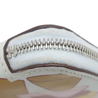 エルメス HERMES アザップコンパクト シルクイン オールオーバー ブル－ブリュム ヴォースイフト シルク コインケース シルバー金具 パティスリー フランセーズ