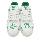 ルイヴィトン LOUIS VUITTON LV トレイナーライン ホワイト×グリーン レザー #7 スニーカー 白 緑 LV アップサイクル