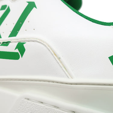 ルイヴィトン LOUIS VUITTON LV トレイナーライン ホワイト×グリーン レザー #7 スニーカー 白 緑 LV アップサイクル