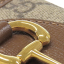 グッチ GUCCI ホースビット 1955 スモールウォレット ‎621887 FAD6L 9758 ベージュ×ダークブラウン レザー GGスプリームキャンバス 二つ折り財布 ゴールド金具 コンパクト