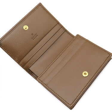 グッチ GUCCI ホースビット 1955 スモールウォレット ‎621887 FAD6L 9758 ベージュ×ダークブラウン レザー GGスプリームキャンバス 二つ折り財布 ゴールド金具 コンパクト