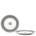 エルメス HERMES デザートプレート Hデコ ブラック×ホワイト ポーセリン 食器 新品 未使用 アッシュデコ 22.5cm 2枚セット