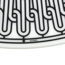 エルメス HERMES デザートプレート Hデコ ブラック×ホワイト ポーセリン 食器 新品 未使用 アッシュデコ 22.5cm 2枚セット