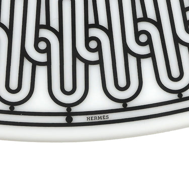 エルメス HERMES デザートプレート Hデコ ブラック×ホワイト ポーセリン 食器 新品 未使用 アッシュデコ 22.5cm 2枚セット