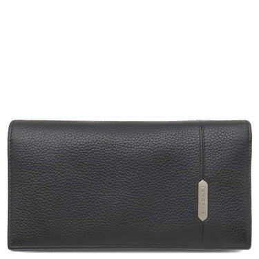 ブルガリ BVLGARI セルペンティ スカリエ マン 284708 ブラック カーフ 長財布 マットシルバー金具 黒 二つ折り 札入れ