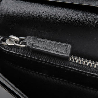 ブルガリ BVLGARI セルペンティ スカリエ マン 284708 ブラック カーフ 長財布 マットシルバー金具 黒 二つ折り 札入れ