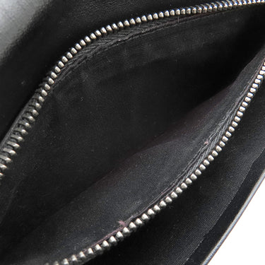 ブルガリ BVLGARI セルペンティ スカリエ マン 284708 ブラック カーフ 長財布 マットシルバー金具 黒 二つ折り 札入れ