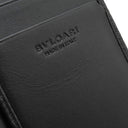 ブルガリ BVLGARI セルペンティ スカリエ マン 284708 ブラック カーフ 長財布 マットシルバー金具 黒 二つ折り 札入れ
