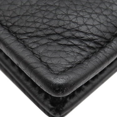 ブルガリ BVLGARI セルペンティ スカリエ マン 284708 ブラック カーフ 長財布 マットシルバー金具 黒 二つ折り 札入れ