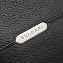 ブルガリ BVLGARI セルペンティ スカリエ マン 284708 ブラック カーフ 長財布 マットシルバー金具 黒 二つ折り 札入れ