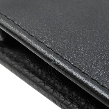 ブルガリ BVLGARI セルペンティ スカリエ マン 284708 ブラック カーフ 長財布 マットシルバー金具 黒 二つ折り 札入れ