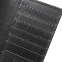 ブルガリ BVLGARI セルペンティ スカリエ マン 284708 ブラック カーフ 長財布 マットシルバー金具 黒 二つ折り 札入れ