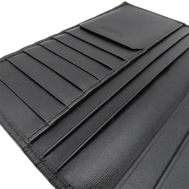 ブルガリ BVLGARI セルペンティ スカリエ マン 284708 ブラック カーフ 長財布 マットシルバー金具 黒 二つ折り 札入れ