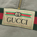 グッチ GUCCI ハーフジップ スウェット 644656 カーキ コットン 14038 パーカー ゴールド金具 ウェブストライプ トレーナー フーディー 長袖