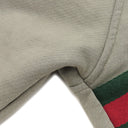 グッチ GUCCI ハーフジップ スウェット 644656 カーキ コットン 14038 パーカー ゴールド金具 ウェブストライプ トレーナー フーディー 長袖