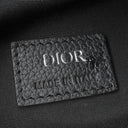 クリスチャン・ディオール Christian Dior スカラベ 1ESBO040YKY ブラック×ベージュ レザー オブリークジャカード ボディバッグ シルバー金具 オブリーク ジャカード ショルダーバッグ 黒