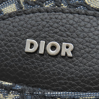 クリスチャン・ディオール Christian Dior スカラベ 1ESBO040YKY ブラック×ベージュ レザー オブリークジャカード ボディバッグ シルバー金具 オブリーク ジャカード ショルダーバッグ 黒