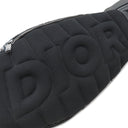 クリスチャン・ディオール Christian Dior スカラベ 1ESBO040YKY ブラック×ベージュ レザー オブリークジャカード ボディバッグ シルバー金具 オブリーク ジャカード ショルダーバッグ 黒