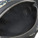 クリスチャン・ディオール Christian Dior スカラベ 1ESBO040YKY ブラック×ベージュ レザー オブリークジャカード ボディバッグ シルバー金具 オブリーク ジャカード ショルダーバッグ 黒